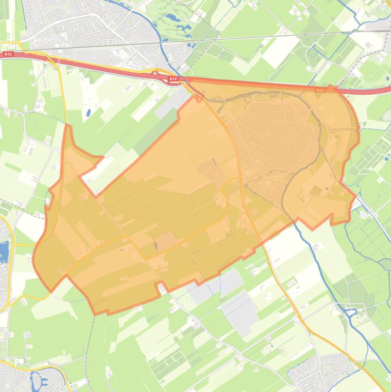 Kaart van de woonplaats Odijk.