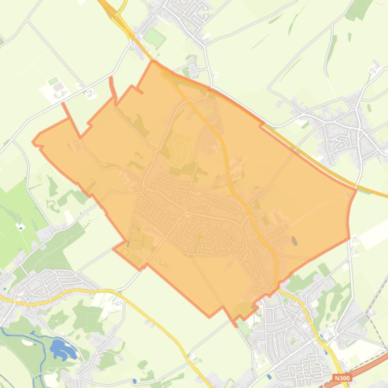 Kaart van de woonplaats Oirsbeek.