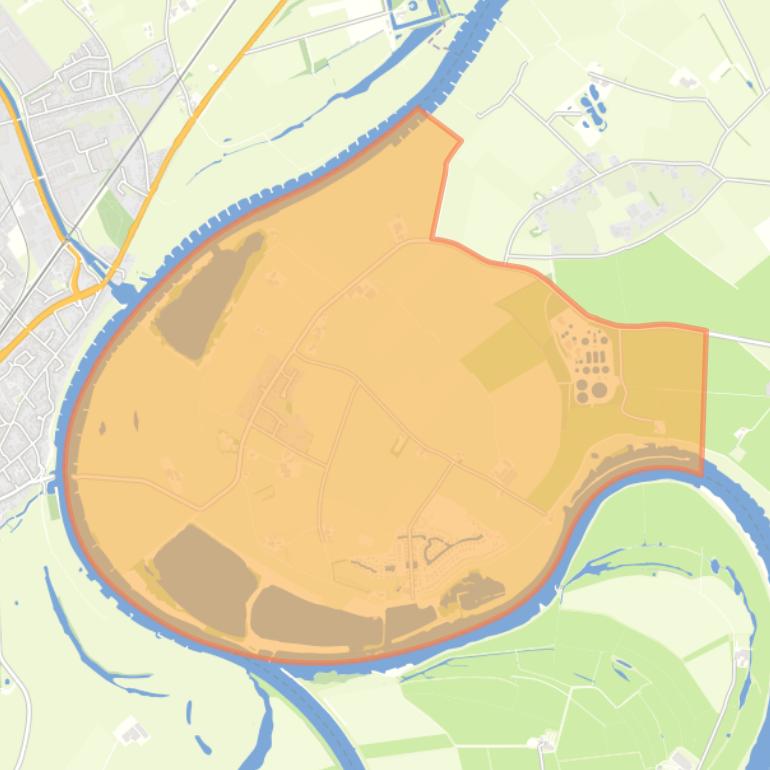 Kaart van de woonplaats Olburgen.