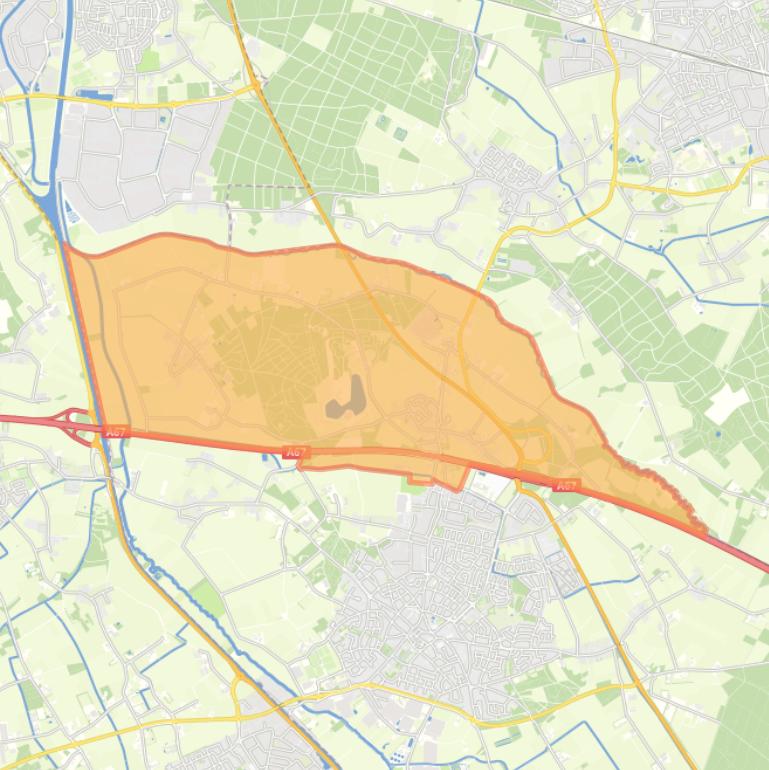 Kaart van de woonplaats Ommel.