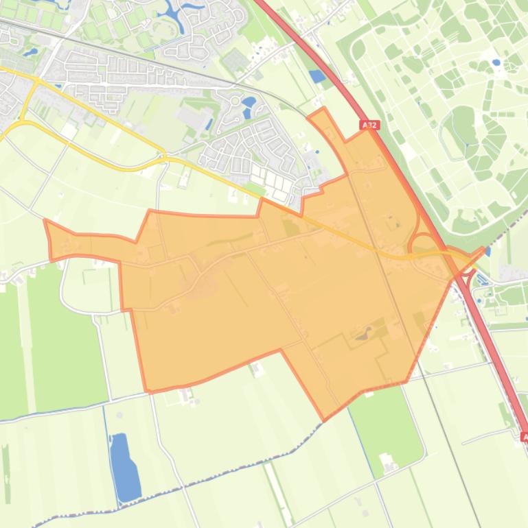 Kaart van de woonplaats Onna.