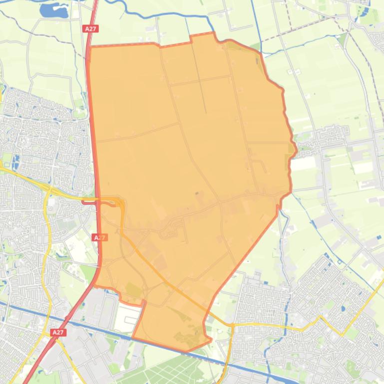 Kaart van de woonplaats Oosteind.