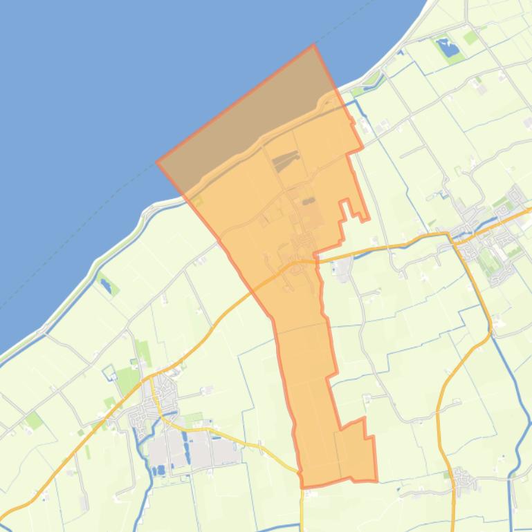 Kaart van de woonplaats Oosterbierum.