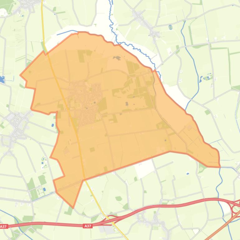 Kaart van de woonplaats Oosterhesselen.