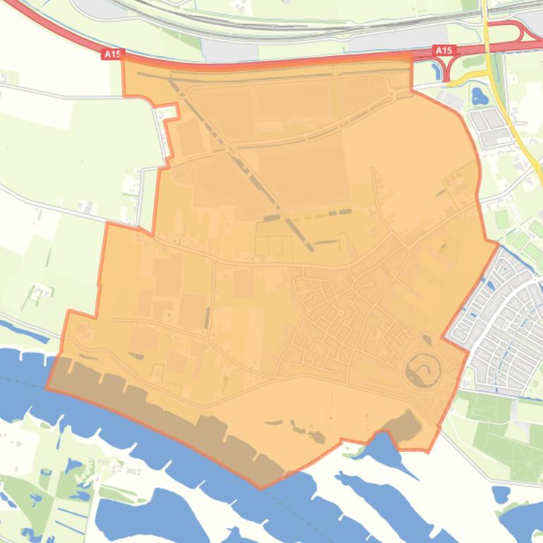 Kaart van de woonplaats Oosterhout.