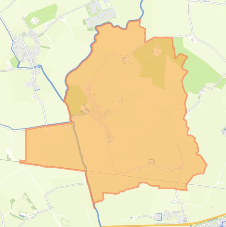 Kaart van de woonplaats Oosterwijtwerd.