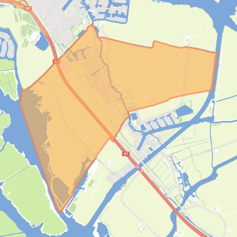 Kaart van de woonplaats Oppenhuizen.