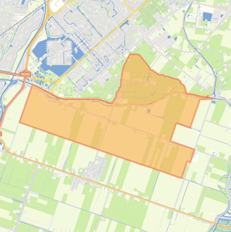 Kaart van de woonplaats Oterleek.