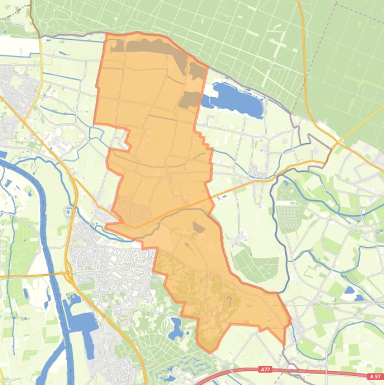 Kaart van de woonplaats Ottersum.