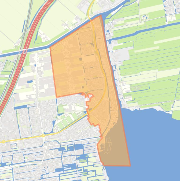 Kaart van de woonplaats Oude Wetering.