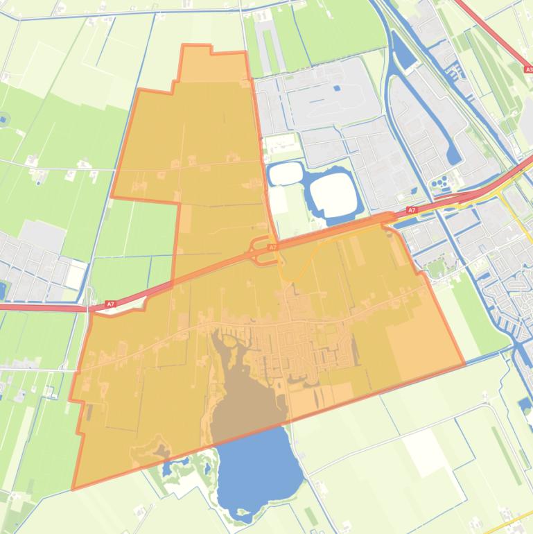 Kaart van de woonplaats Oudehaske.