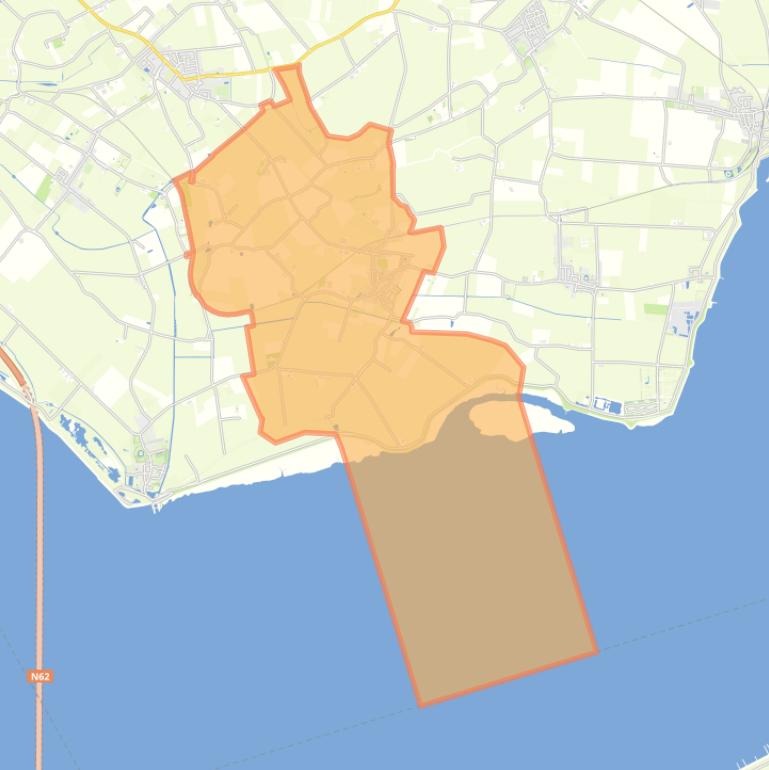 Kaart van de woonplaats Oudelande.