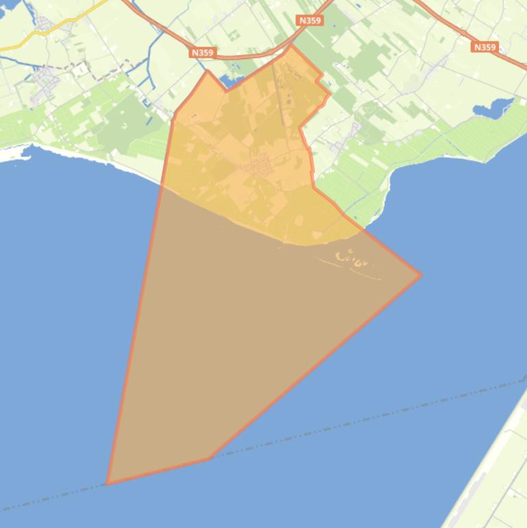 Kaart van de woonplaats Oudemirdum.