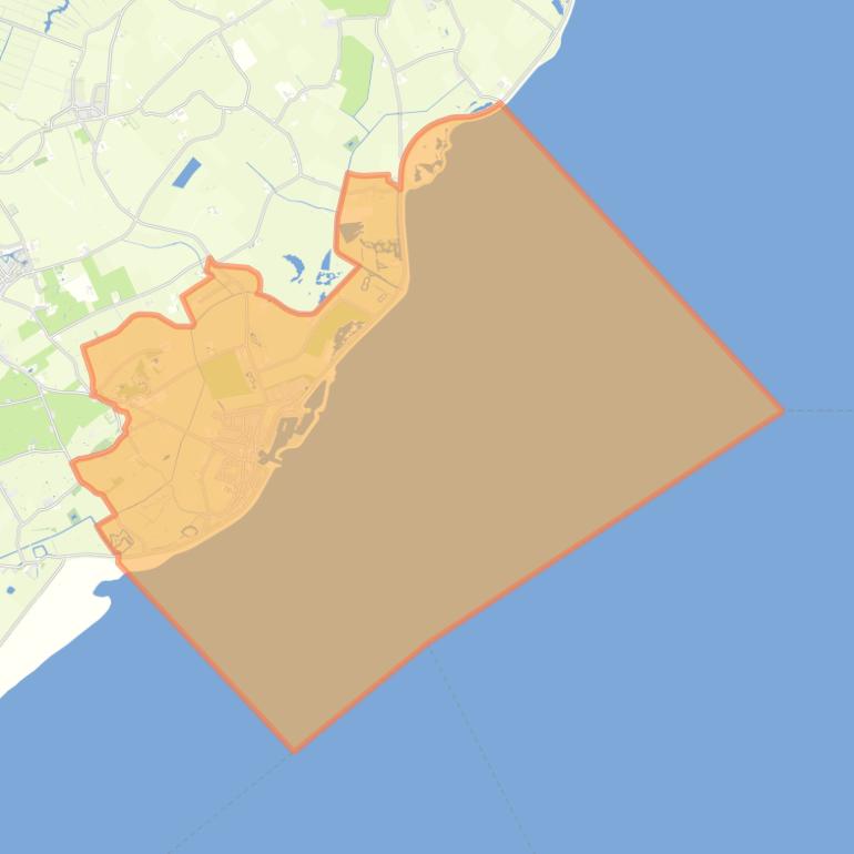 Kaart van de woonplaats Oudeschild.