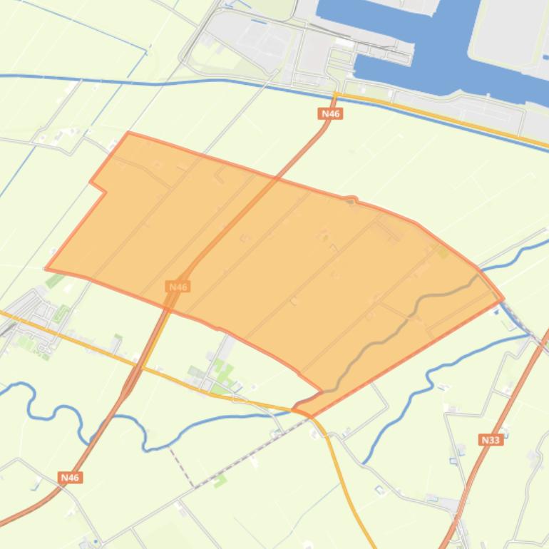 Kaart van de woonplaats Oudeschip.