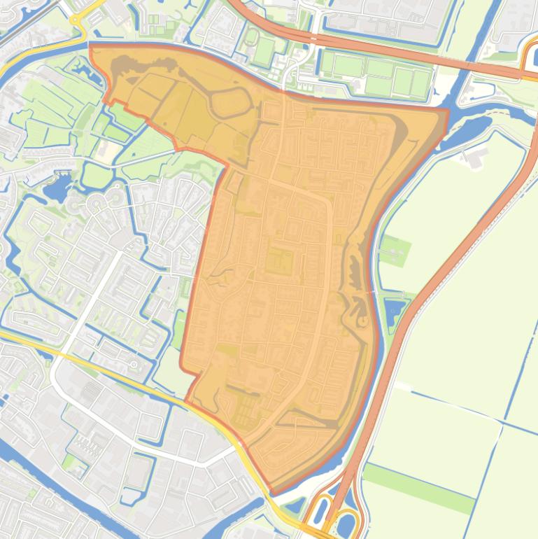 Kaart van de woonplaats Oudorp.