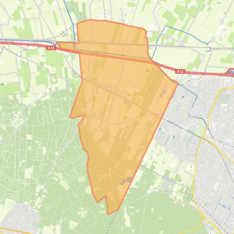 Kaart van de woonplaats Overberg.