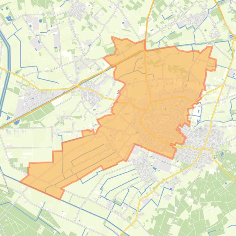 Kaart van de woonplaats Panningen.