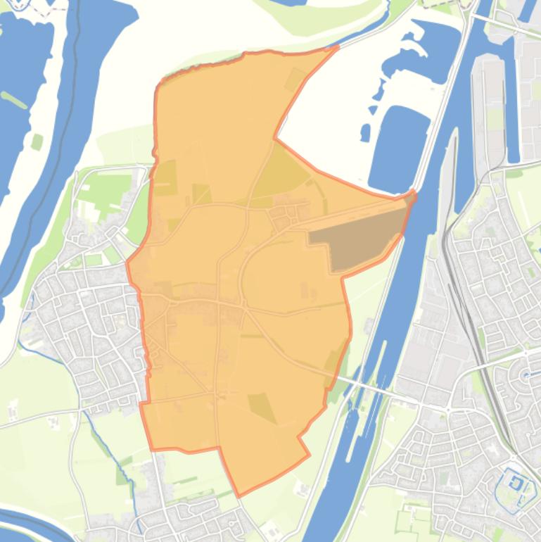 Kaart van de woonplaats Papenhoven.