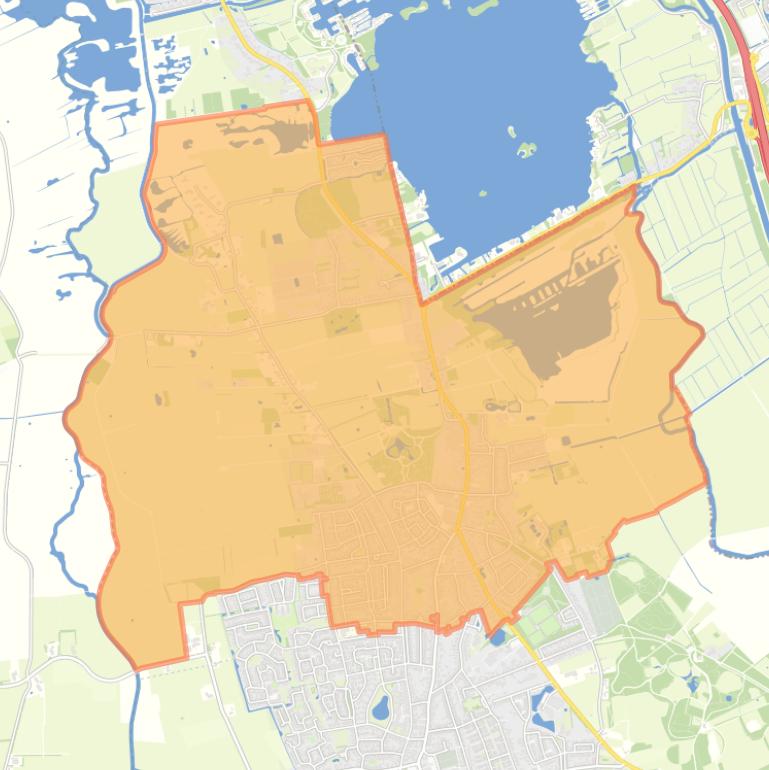 Kaart van de woonplaats Paterswolde.