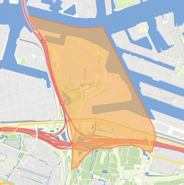 Kaart van de woonplaats Pernis Rotterdam.