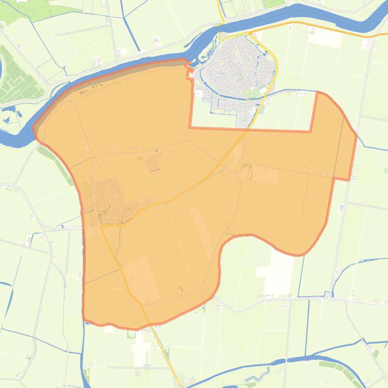 Kaart van de woonplaats Piershil.