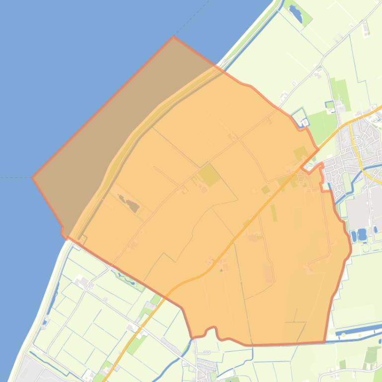 Kaart van de woonplaats Pietersbierum.