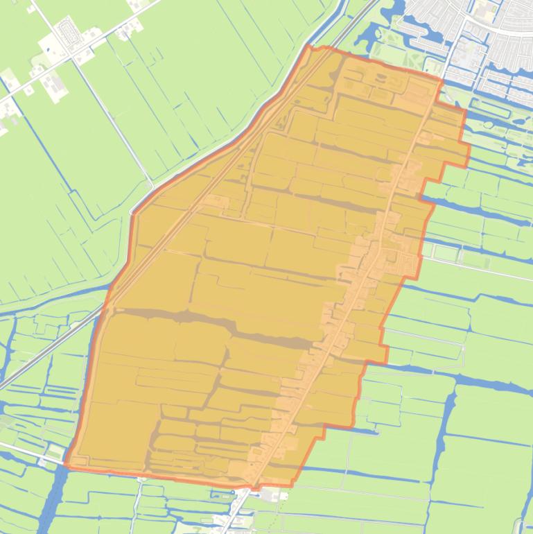 Kaart van de woonplaats Purmerland.