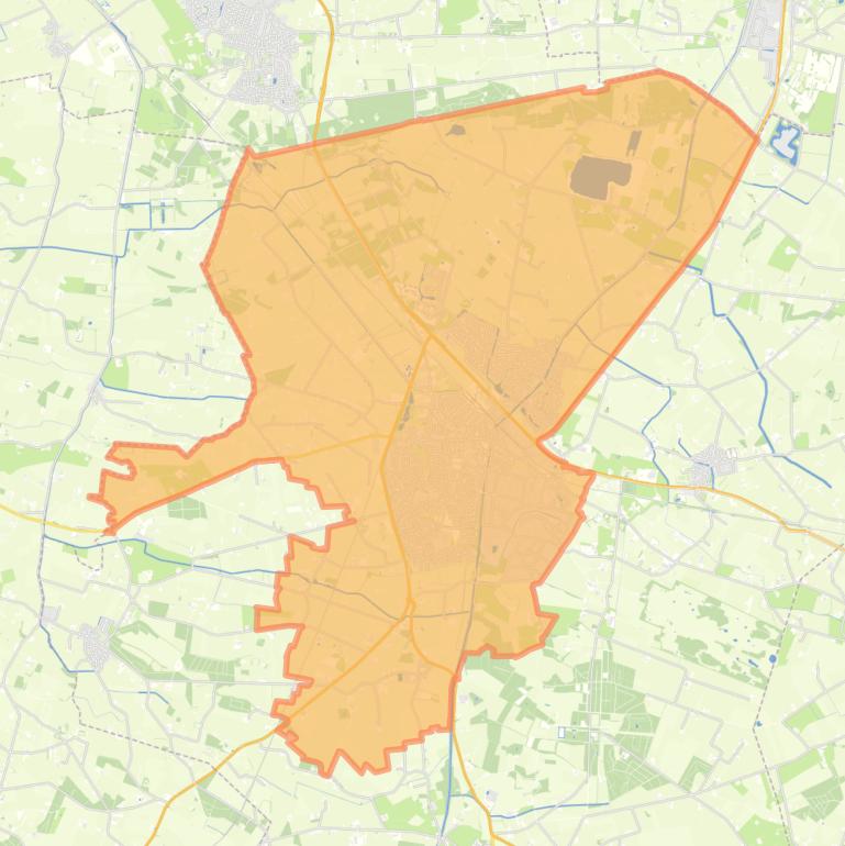 Kaart van de woonplaats Raalte.