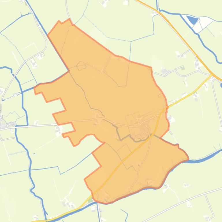 Kaart van de woonplaats Raard.