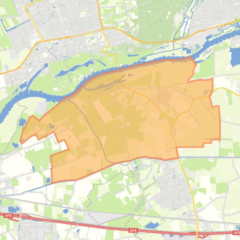 Kaart van de woonplaats Randwijk.