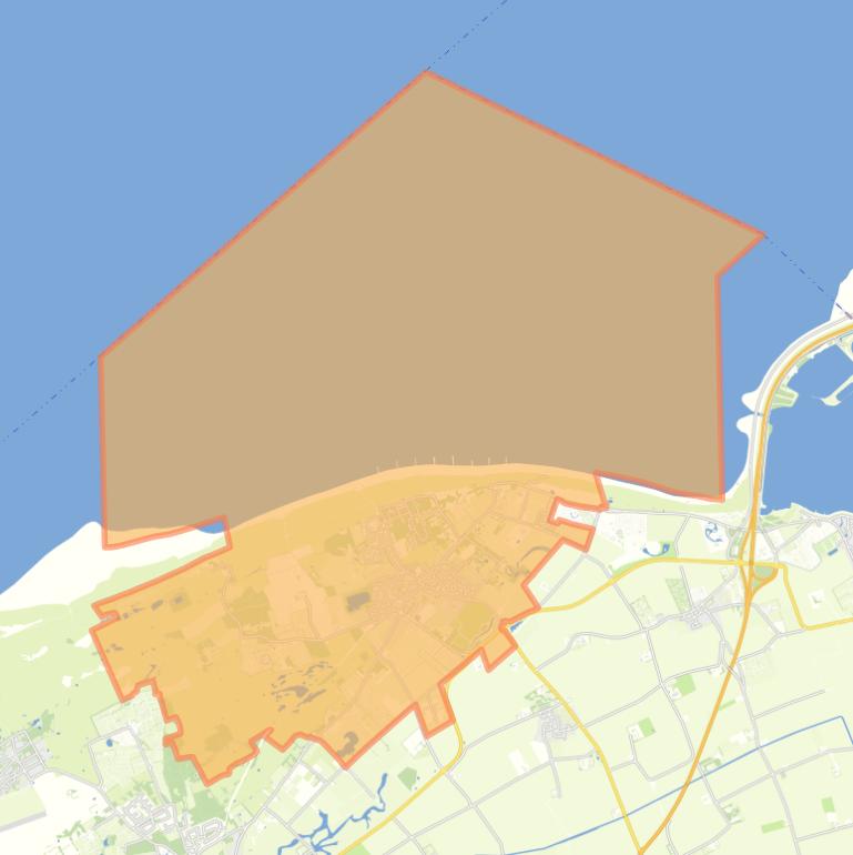 Kaart van de woonplaats Renesse.