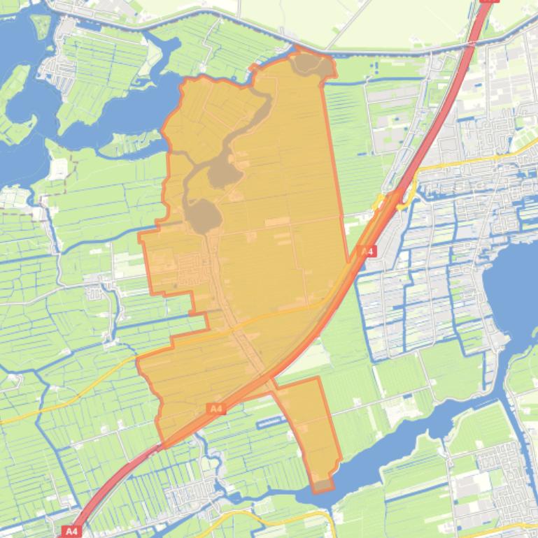 Kaart van de woonplaats Rijpwetering.