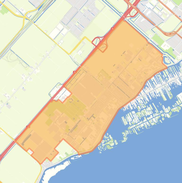 Kaart van de woonplaats Rijsenhout.