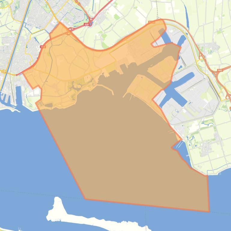 Kaart van de woonplaats Ritthem.