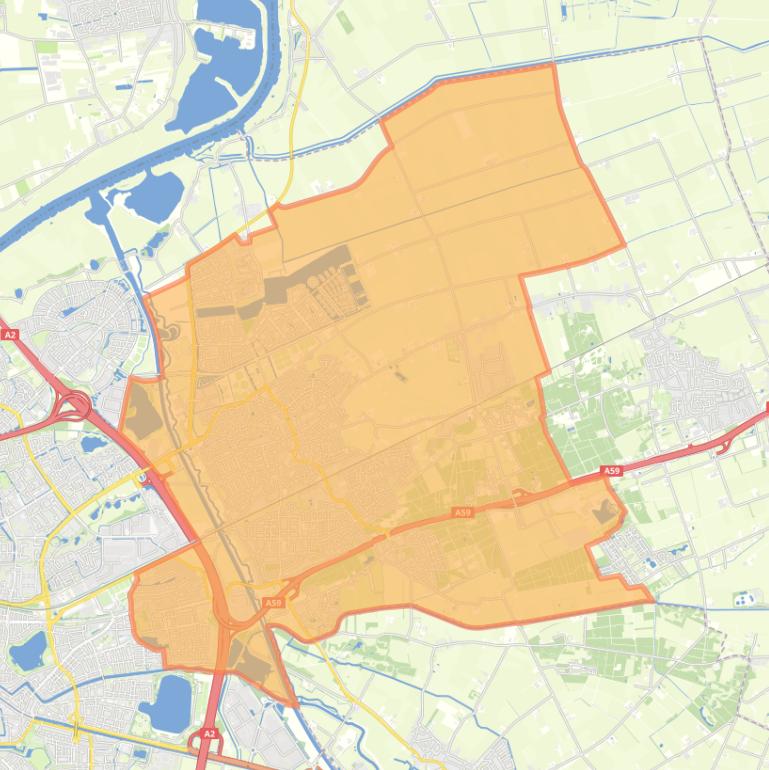 Kaart van de woonplaats Rosmalen.