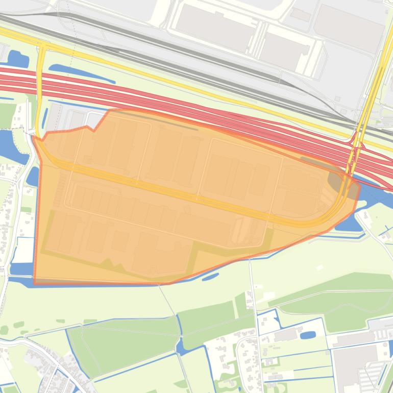 Kaart van de woonplaats Rotterdam-Albrandswaard.