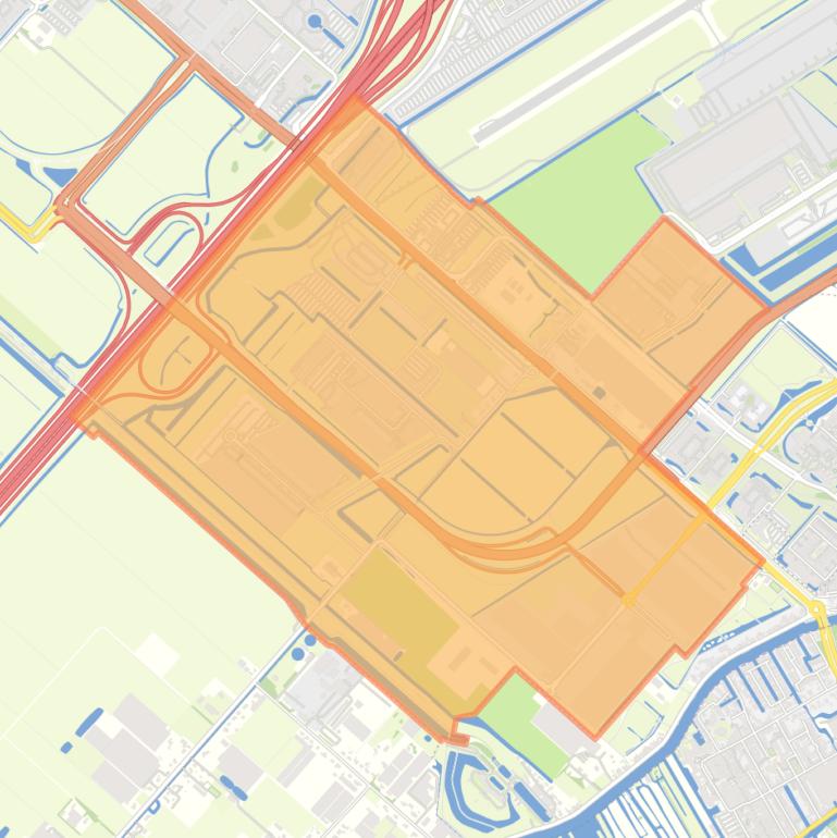Kaart van de woonplaats Rozenburg.