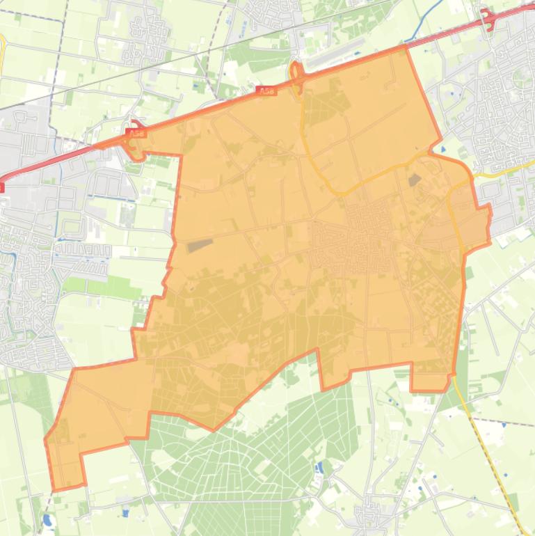 Kaart van de woonplaats Rucphen.