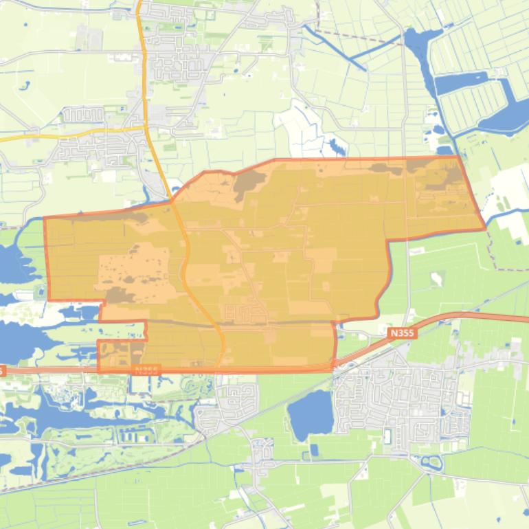 Kaart van de woonplaats Ryptsjerk.