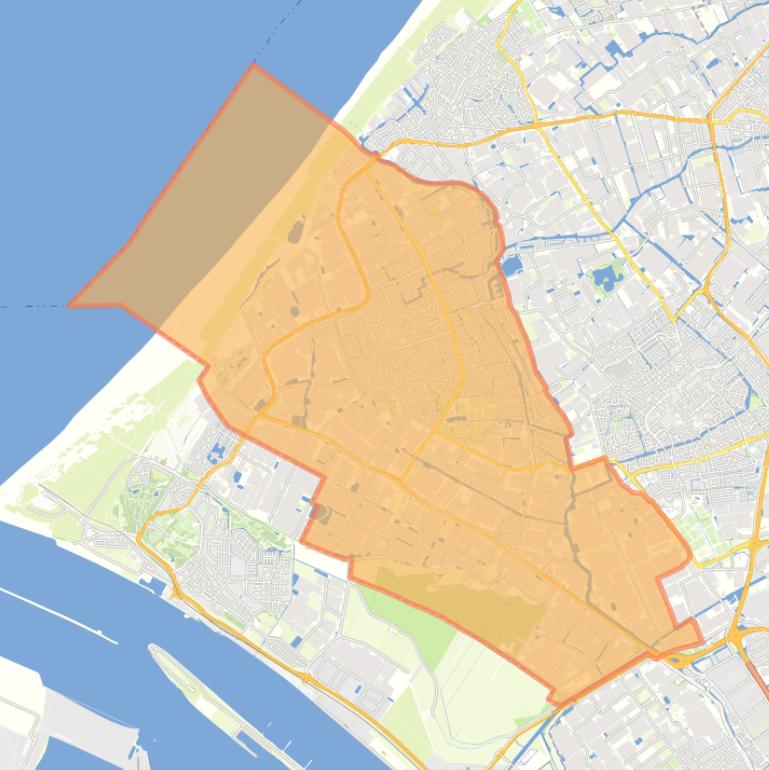 Kaart van de woonplaats ’s-Gravenzande.