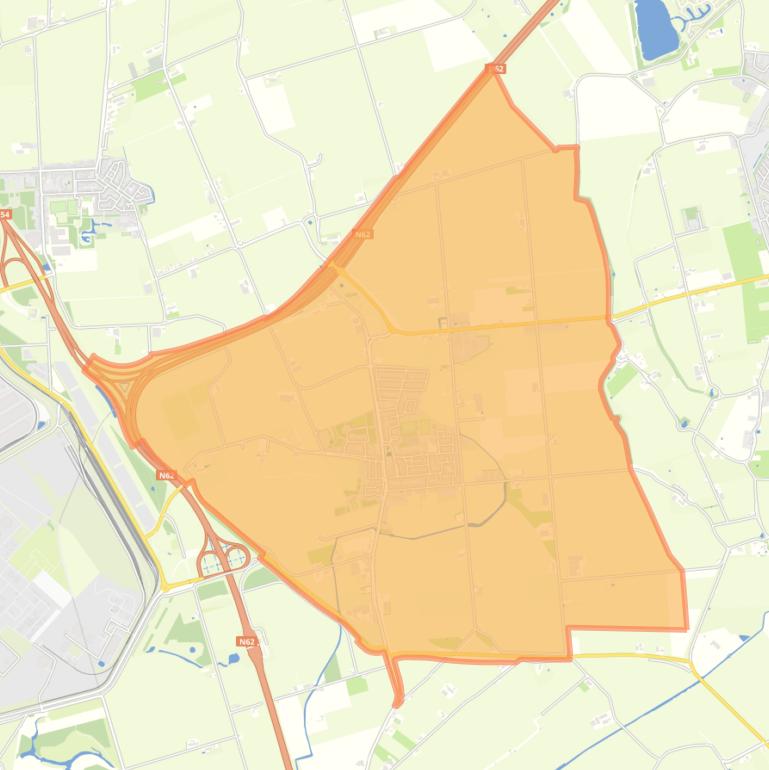 Kaart van de woonplaats ’s-Heerenhoek.