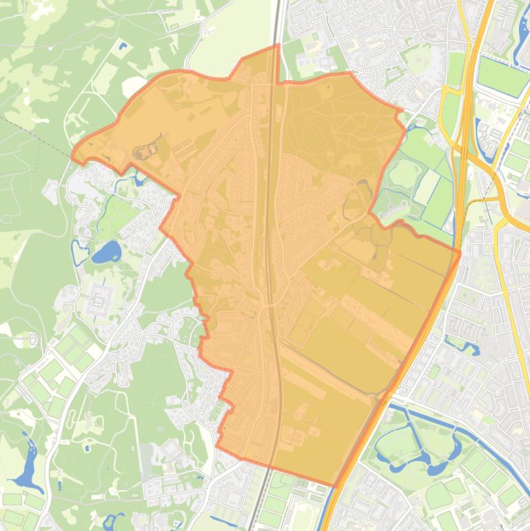 Kaart van de woonplaats Santpoort-Zuid.