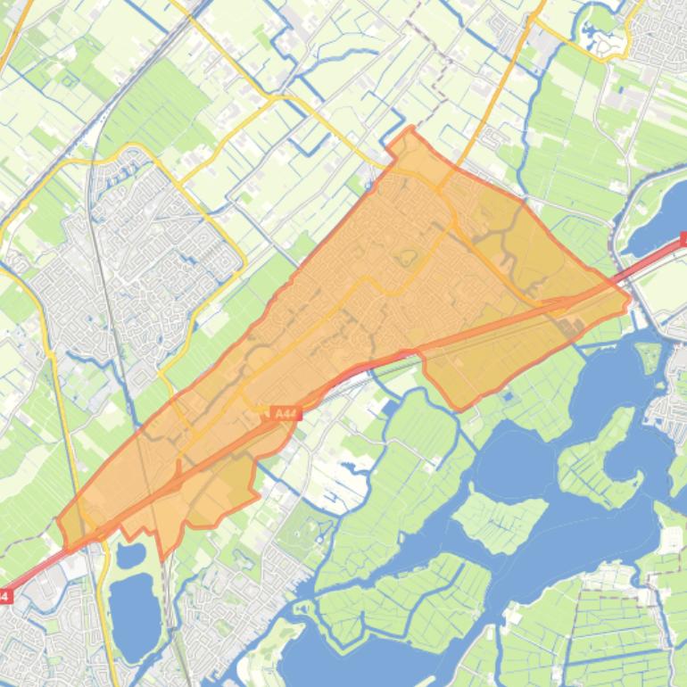 Kaart van de woonplaats Sassenheim.