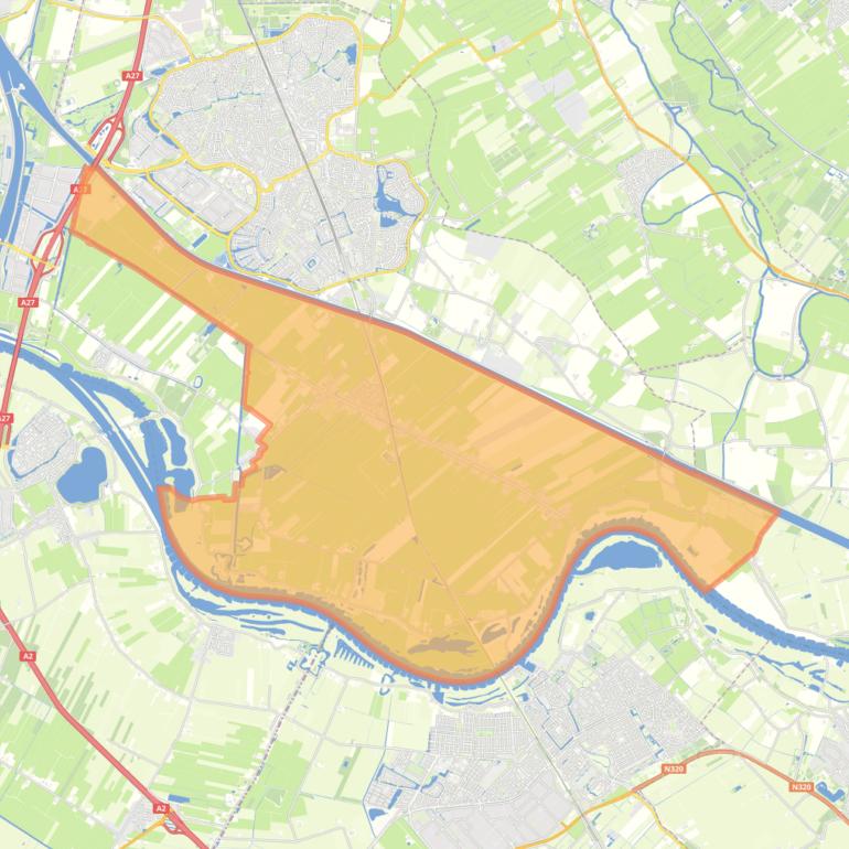 Kaart van de woonplaats Schalkwijk.