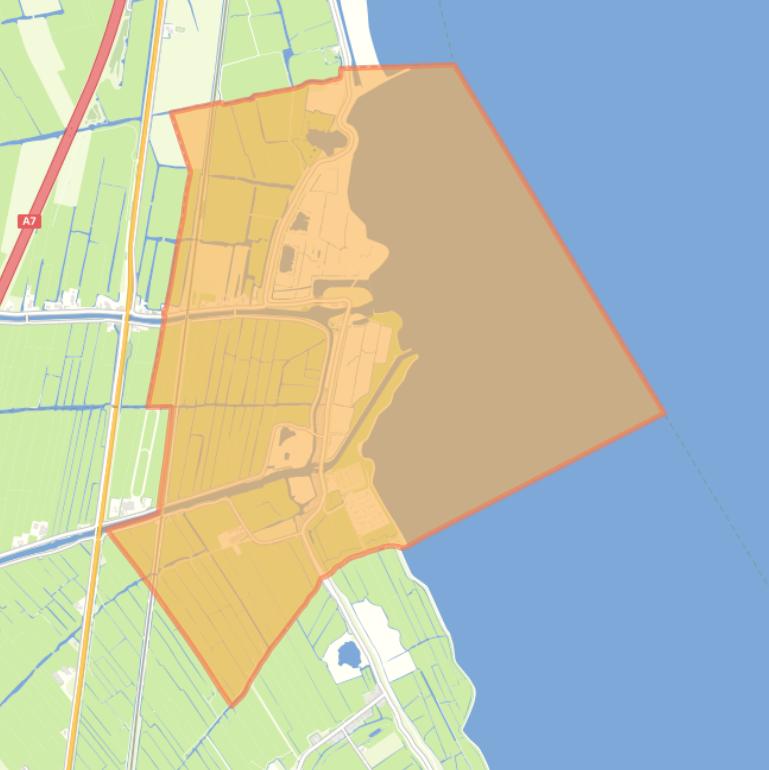 Kaart van de woonplaats Schardam.