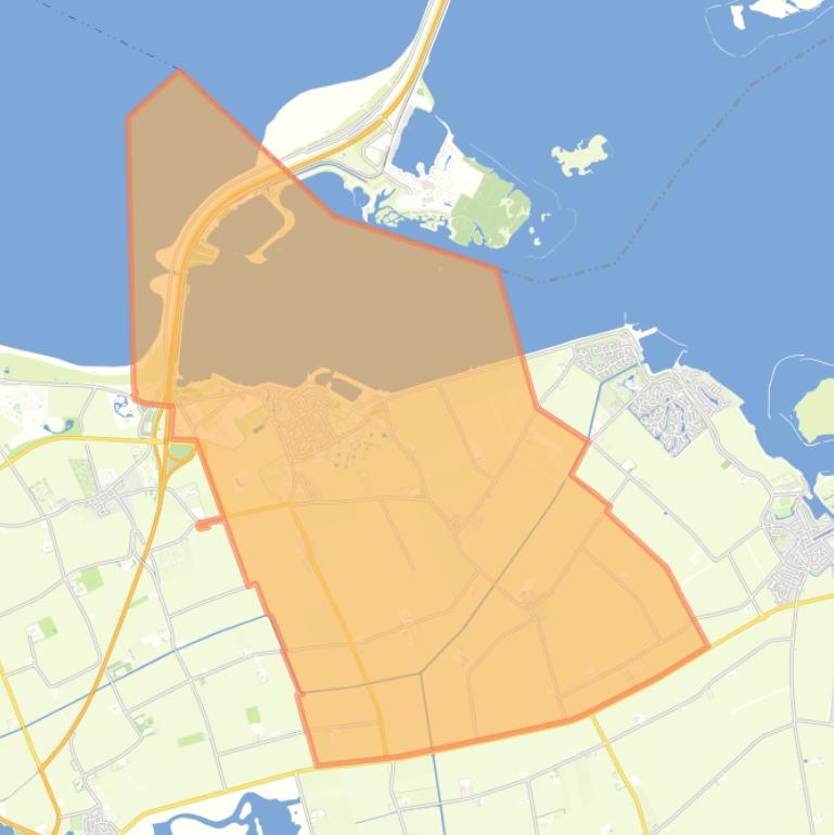 Kaart van de woonplaats Scharendijke.