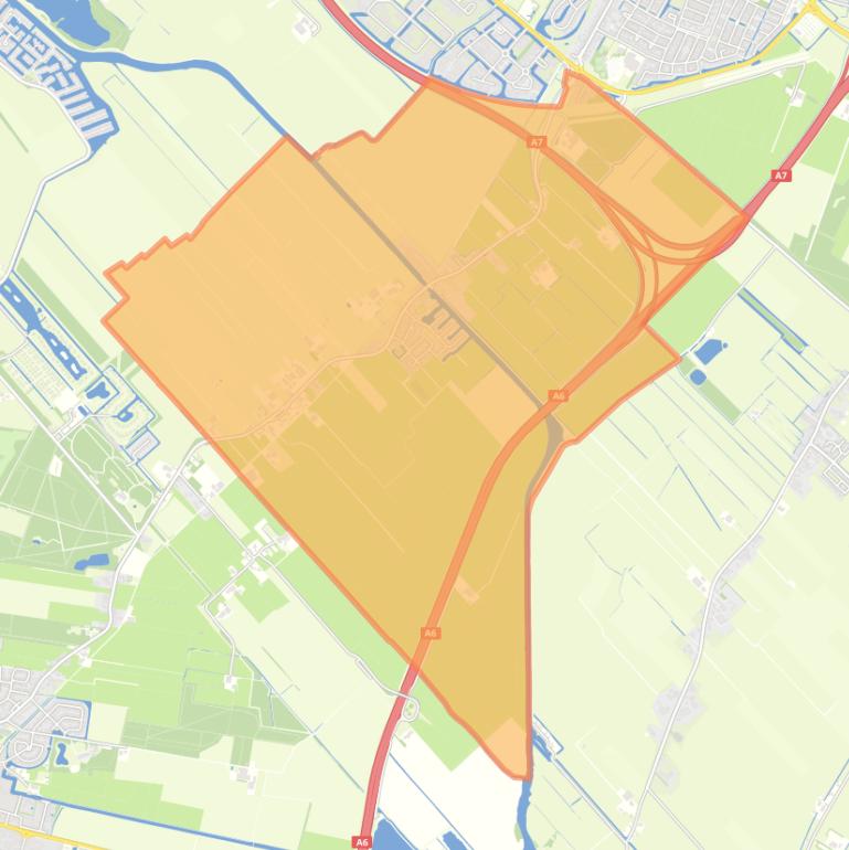 Kaart van de woonplaats Scharsterbrug.