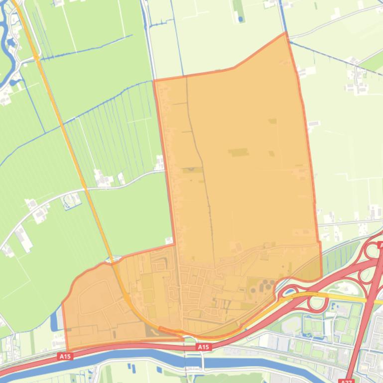 Kaart van de woonplaats Schelluinen.