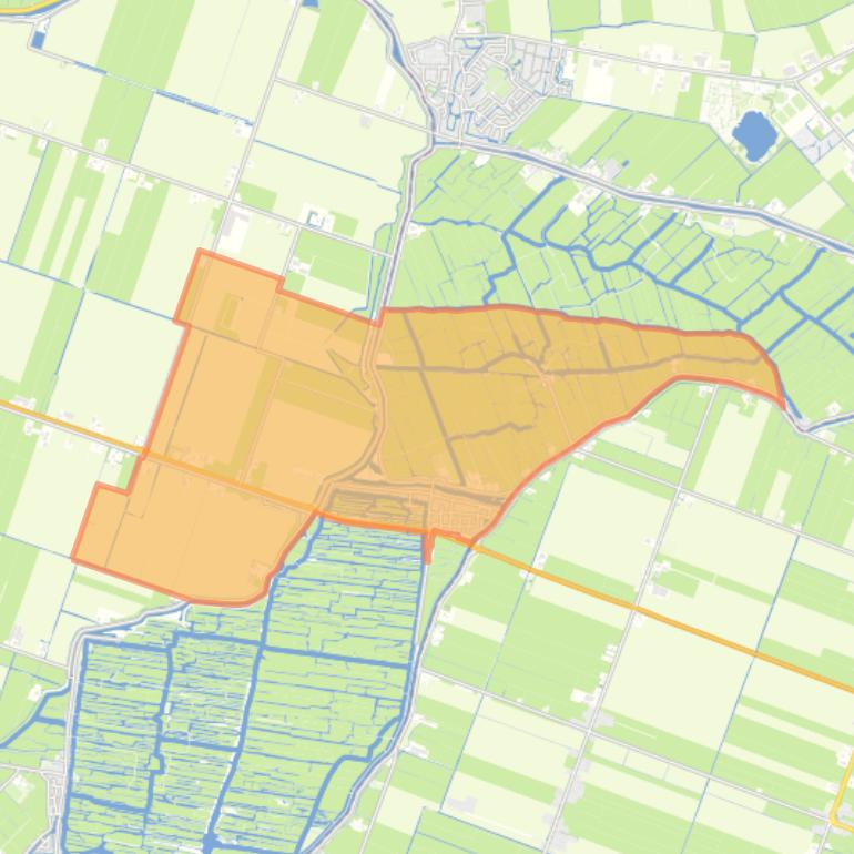 Kaart van de woonplaats Schermerhorn.